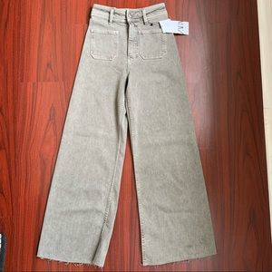 Zara Patch Pocket Marine Straight Pant (Size 0)